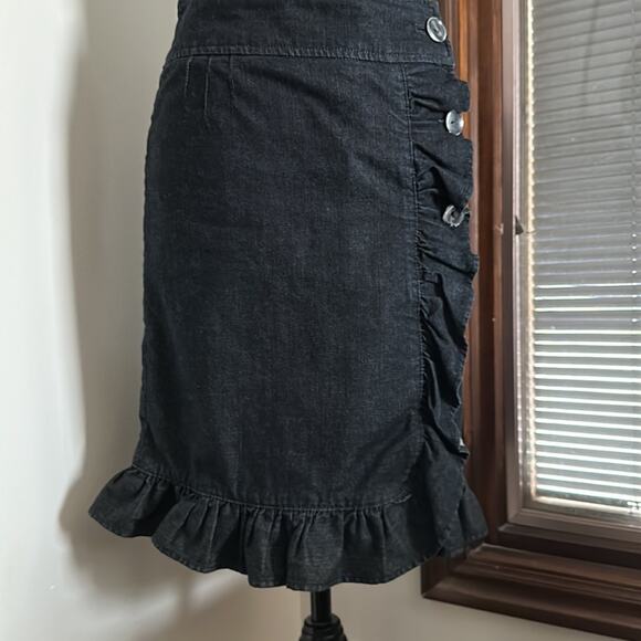 Leifsdottir | Button Up Denim Skirt Size 0 - Picture 3 of 13